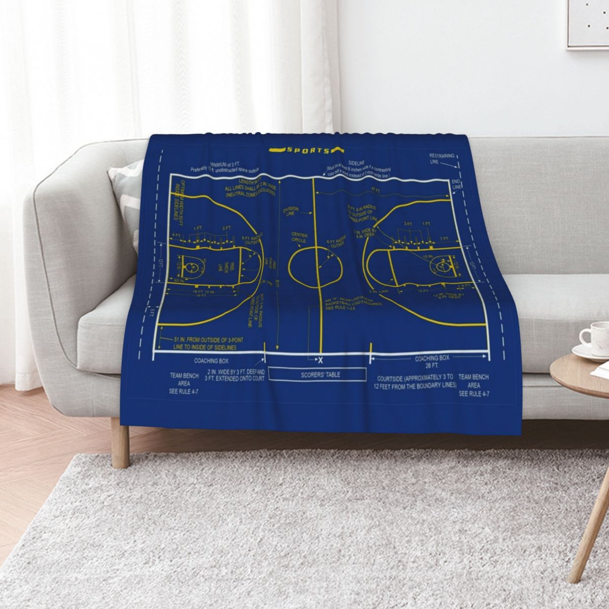 3D Printing Diagram - College Basketball Court Diagram Schematic for