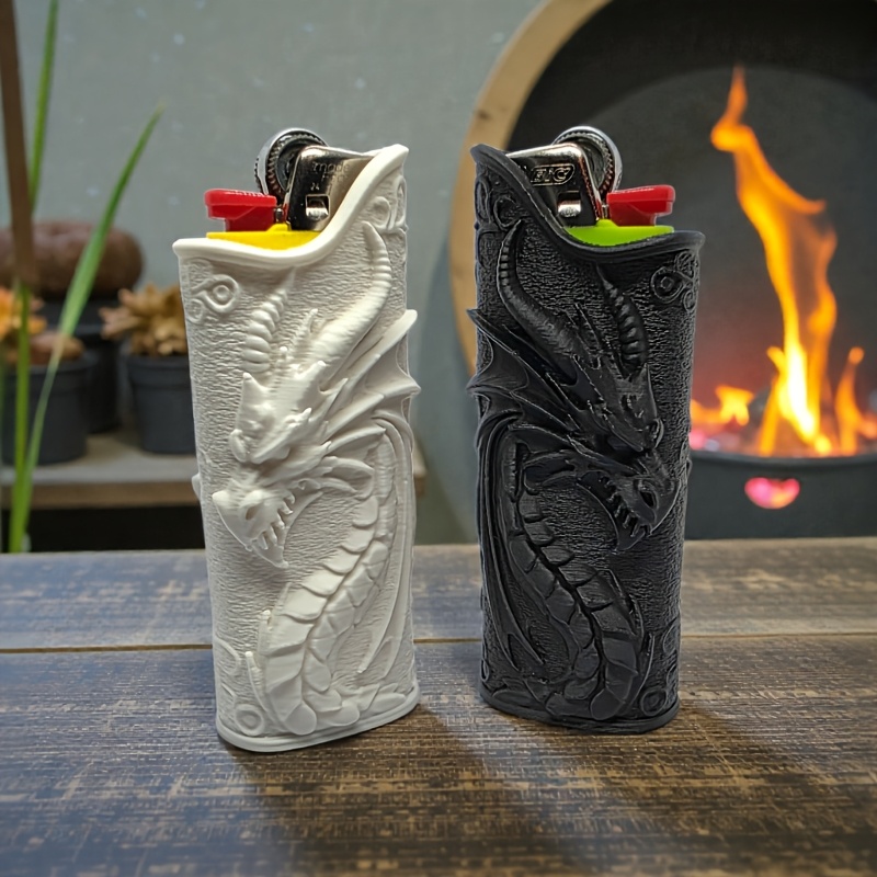 3D Printing Case - Gothic Embossed Dragon Lighter Case 3D