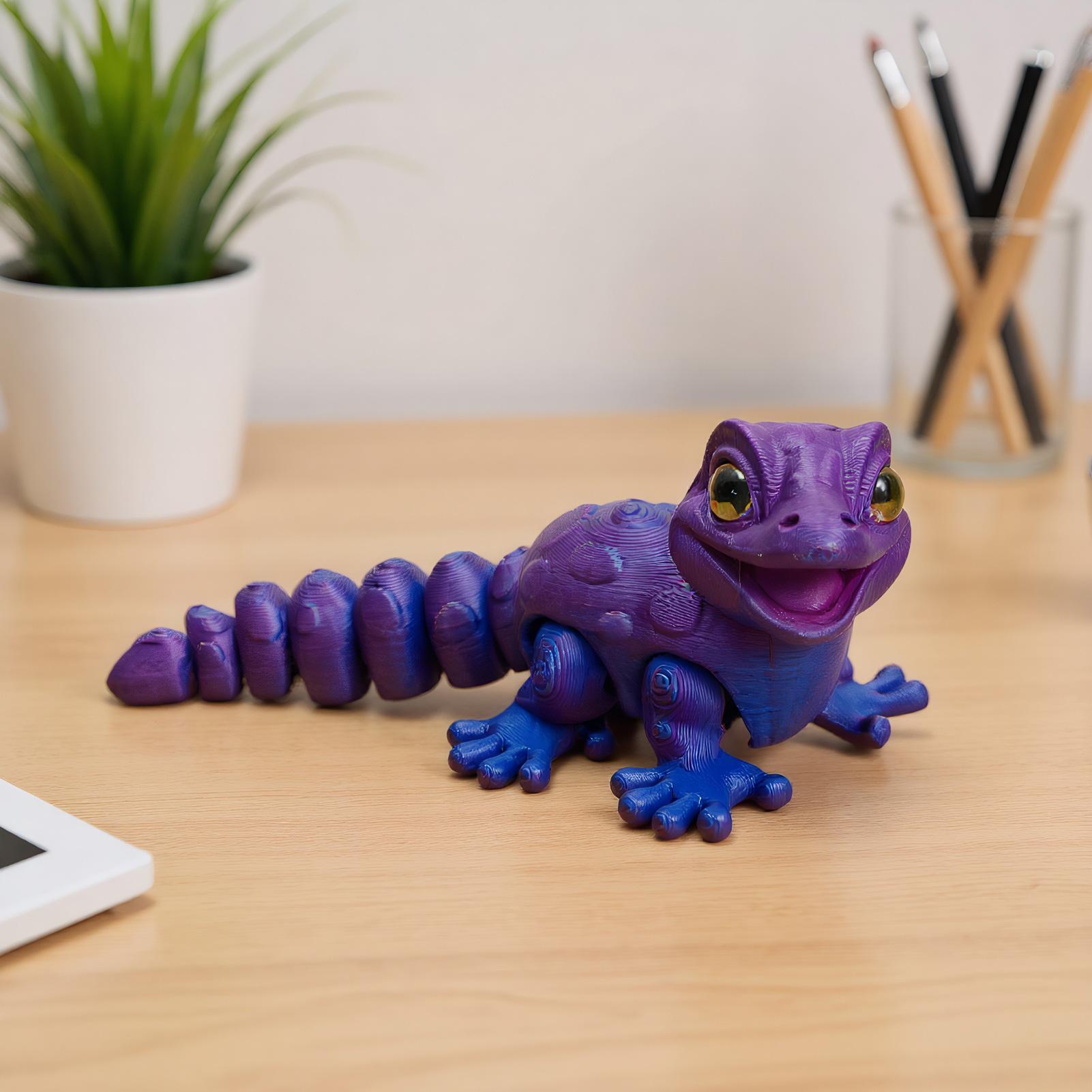3D Printed Gecko Figurine Liza - 3D Printing Lizard ulasan dan harga