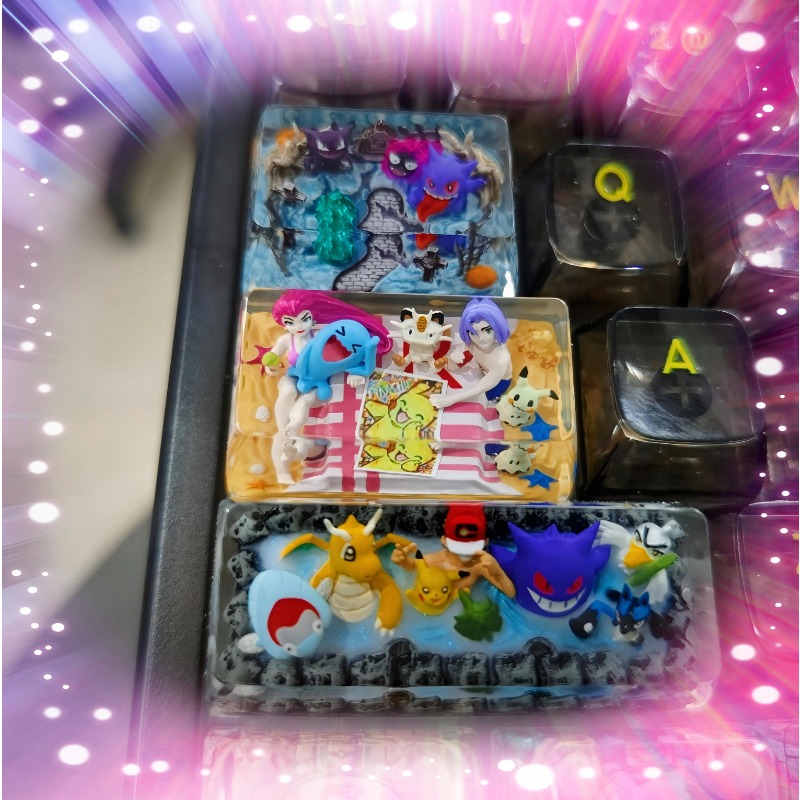 Pokemon Anime Keycaps 1U 1.25U - 3D Printing Keyboard ulasan dan harga