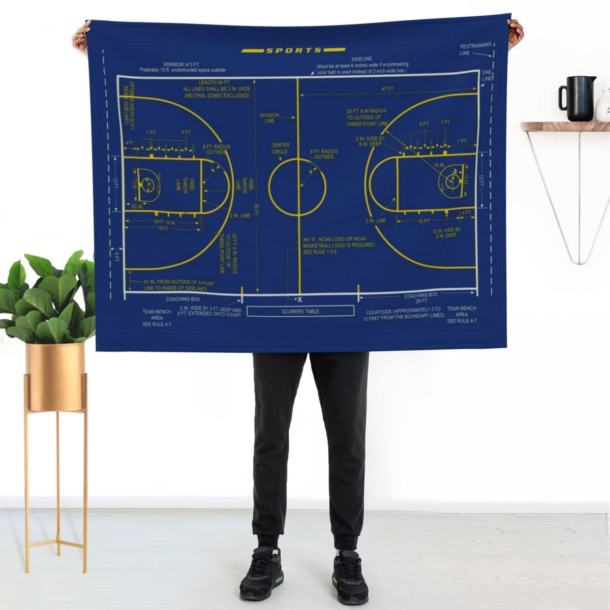 College Basketball Court Diagr - 3D Printing Diagram ulasan dan harga