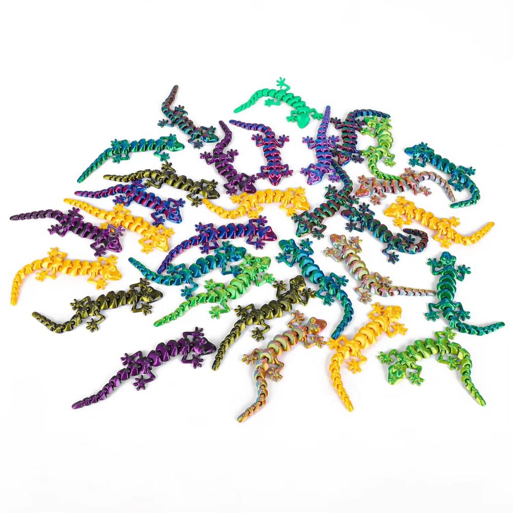 20Pcs Creative 3D Printed Geck - 3D Printing Lizard ulasan dan harga