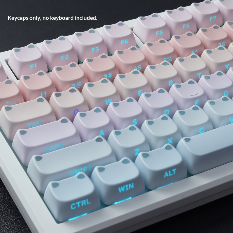 113 Key MAO Cute Cat Ear Trans - 3D Printing Keyboard ulasan dan harga