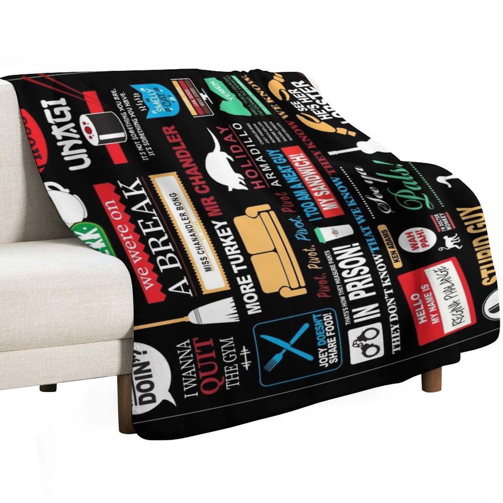 Friends quotes Throw Blanket Y - 3D Printing Quote ulasan dan harga