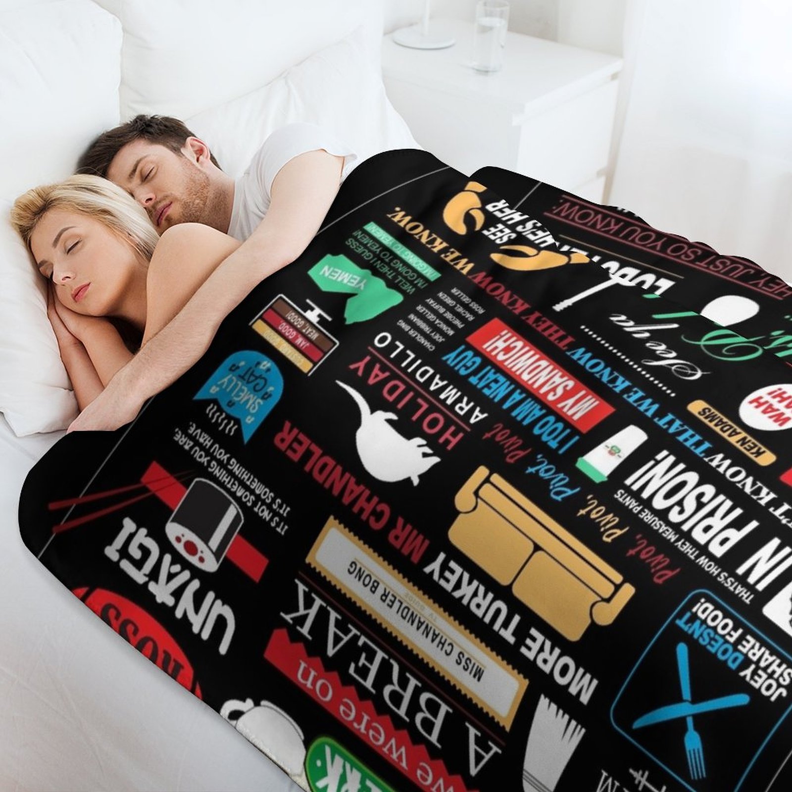 Friends quotes Throw Blanket Y - 3D Printing Quote ulasan dan harga