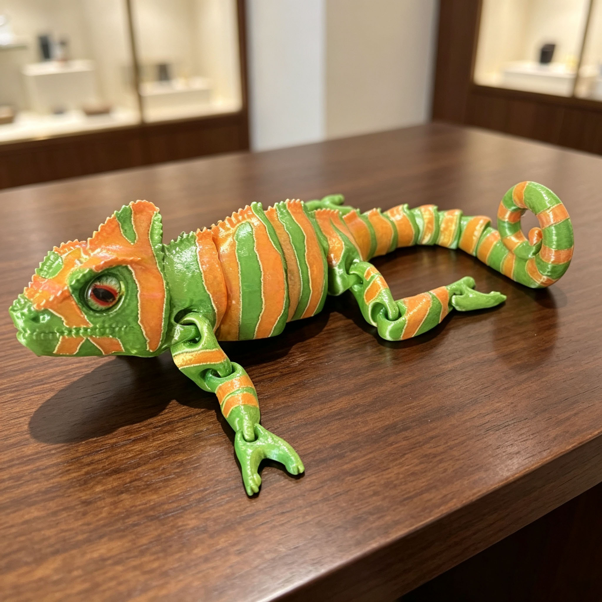 Movable Joint 3D Printed Chame - 3D Printing Lizard ulasan dan harga