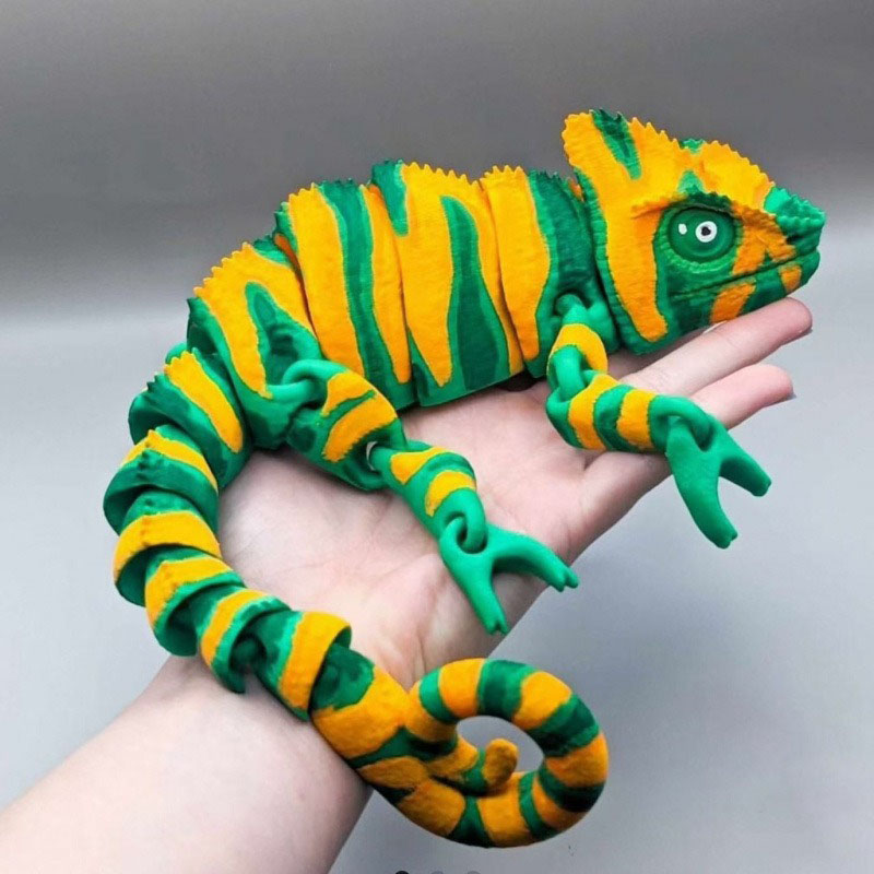 Movable Joint 3D Printed Chame - 3D Printing Lizard ulasan dan harga