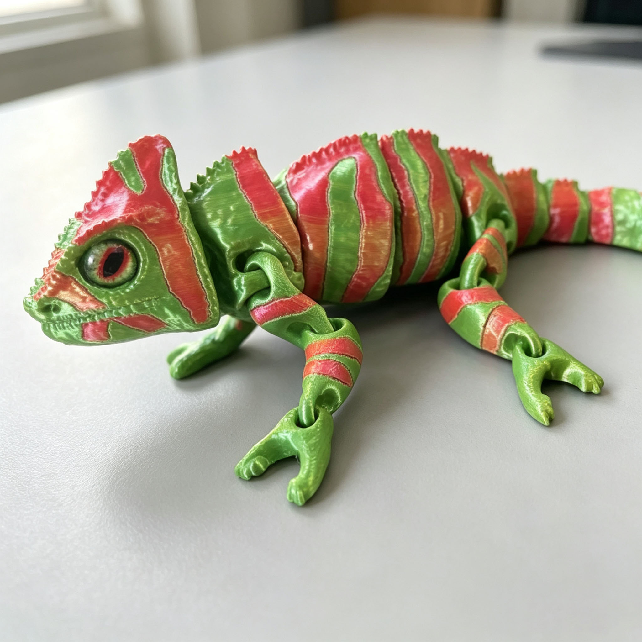 Movable Joint 3D Printed Chame - 3D Printing Lizard ulasan dan harga